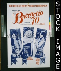 #0398 BOCCACCIO '70 1sh '62 Federico Fellini 