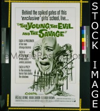 #529 YOUNG, THE EVIL & THE SAVAGE 1sh 68 sexy 