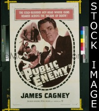 #1186 PUBLIC ENEMY 1sh R54 James Cagney 