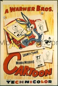 v331 WARNER BROTHERS CARTOON linen 1sh '48 Bugs Bunny