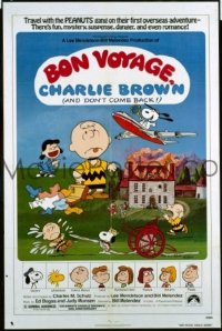 r236 BON VOYAGE CHARLIE BROWN one-sheet movie poster '80 Schulz, Peanuts