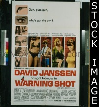#346 WARNING SHOT 1sh '66 David Janssen 