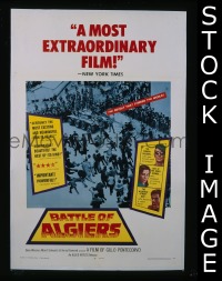 r137 BATTLE OF ALGIERS one-sheet movie poster '68 Pontecorvo