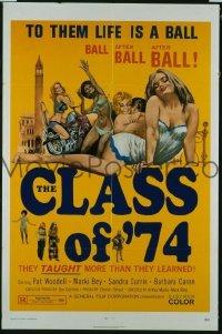 #289 CLASS OF '74 1sh '72 sexploitation 