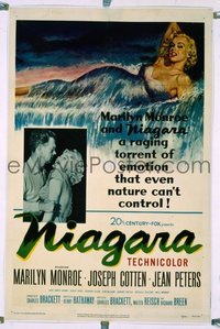 VHP7 433 NIAGARA linen one-sheet movie poster '53 classic Marilyn Monroe image!
