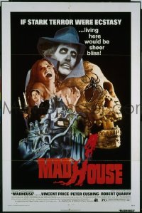 f585 MADHOUSE one-sheet movie poster '74 Vincent Price, Peter Cushing
