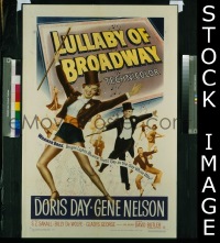 Q086 LULLABY OF BROADWAY one-sheet movie poster '51 Doris Day
