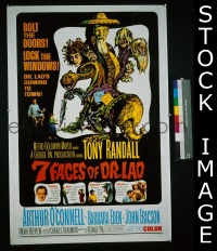 f705 SEVEN FACES OF DR LAO one-sheet movie poster '64 Tony Randall