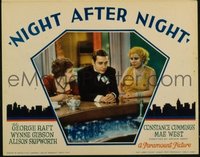 032 NIGHT AFTER NIGHT ('32) Mae West card LC