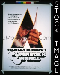 r437 CLOCKWORK ORANGE one-sheet movie poster '72 Stanley Kubrick, McDowell