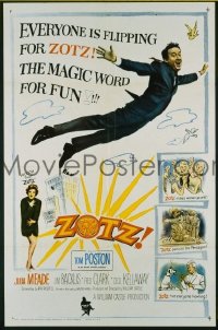 s461 ZOTZ one-sheet movie poster '62 William Castle, Tom Poston