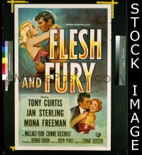 #9182 FLESH & FURY 1sh '52 boxing, Curtis 
