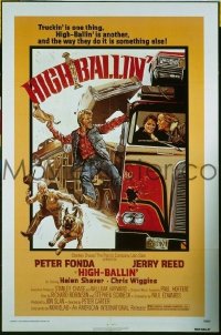 A539 HIGH-BALLIN' one-sheet movie poster '78 Peter Fonda