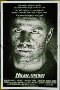 f502 HIGHLANDER one-sheet movie poster '86 Sean Connery, Christopher Lambert