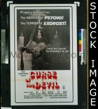 #161 CURSE OF THE DEVIL 1sh '73 great image! 