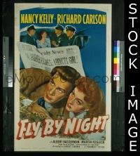 #4526 FLY BY NIGHT 1sh '42 Siodmak film noir 