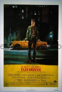 s317 TAXI DRIVER color one-sheet movie poster '76 Robert De Niro, Scorsese