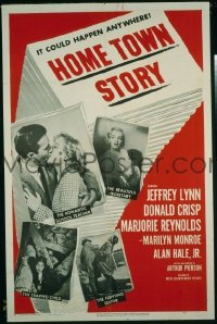 #0767 HOME TOWN STORY 1sh '51 Marilyn Monroe 