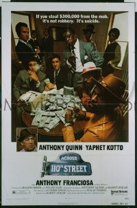 r021 ACROSS 110th STREET one-sheet movie poster '72 Yaphet Kotto