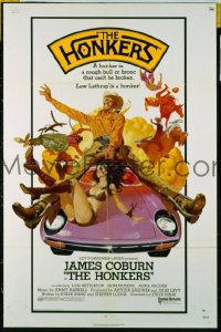 r762 HONKERS one-sheet movie poster '72 James Coburn, Nettleton
