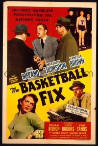 P164 BASKETBALL FIX one-sheet movie poster '51 sports betting!