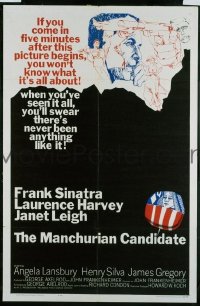 A762 MANCHURIAN CANDIDATE one-sheet movie poster '62 Frank Sinatra