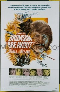 r263 BREAKOUT one-sheet movie poster '75 Charles Bronson