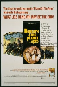 P194 BENEATH THE PLANET OF THE APES one-sheet movie poster '70