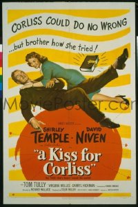 #7863 KISS FOR CORLISS 1sh '49 Shirley Temple