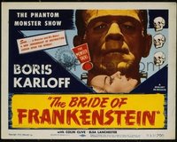 VHP7 092 BRIDE OF FRANKENSTEIN title lobby card R53 classic Boris Karloff