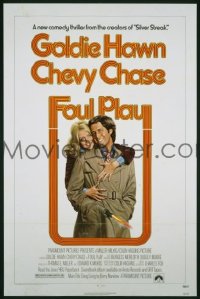 #1305 FOUL PLAY 1sh '78 Goldie Hawn, Chase 