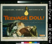 #7510 TEENAGE DOLL 1/2sh '57 film noir 