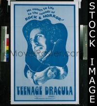 #553 DRACULA VS. FRANKENSTEIN 1sh R79 the sounds of rock & horror, Teenage Dracula!