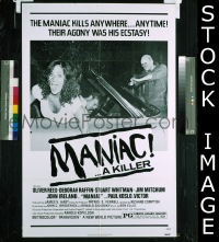 f588 MANIAC one-sheet movie poster '77 Oliver Reed, Deborah Raffin