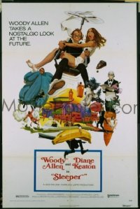 s228 SLEEPER one-sheet movie poster '74 Woody Allen, Diane Keaton