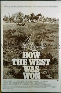 JW 301 HOW THE WEST WAS WON one-sheet movie poster R70 All Star Epic!