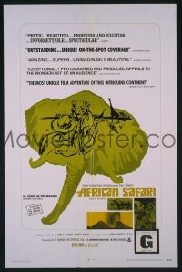 #7196 AFRICAN SAFARI 1sh '69 documentary 