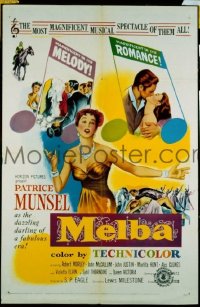 Q156 MELBA one-sheet movie poster '53 Patrice Munsel, Robert Morley