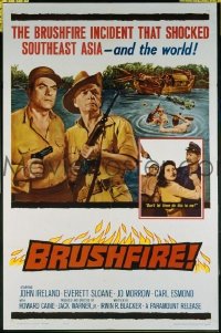 r285 BRUSHFIRE one-sheet movie poster '62 John Ireland, Sloane