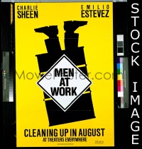 #4876 MEN AT WORK teaser 1sh90 Sheen, Estevez 