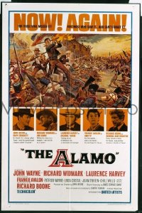 JW 286 ALAMO one-sheet movie poster R67 John Wayne epic, different artwork!