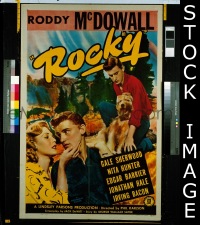 #535 ROCKY 1sh '48 Roddy McDowall, dog 