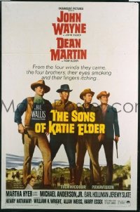 s243 SONS OF KATIE ELDER one-sheet movie poster '65 John Wayne, Dean Martin