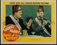 191 SONS OF THE DESERT #3, Laurel & Hardy w/ fezzes & wine bottle LC
