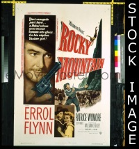 #613 ROCKY MOUNTAIN 1sh '50 Errol Flynn 