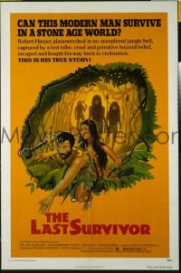 r896 LAST SURVIVOR one-sheet movie poster '78 Italian cannibals!