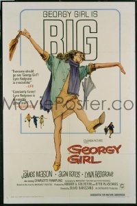 r670 GEORGY GIRL one-sheet movie poster '66 Lynn Redgrave