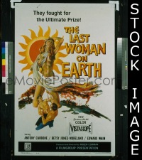 r899 LAST WOMAN ON EARTH one-sheet movie poster '60 sexy image!