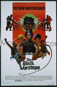 r197 BLACK GESTAPO one-sheet movie poster '75 blaxploitation!
