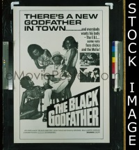#072 BLACK GODFATHER 1sh '74 rare classic! 